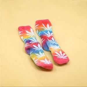 Rainbow Hemp Thick Crew Socks